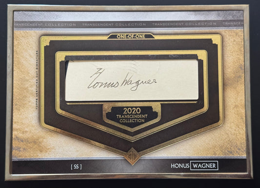 2020 Topps Transcendent Collection #TSC-HW HONUS WAGNER Autograph Cut 1/1